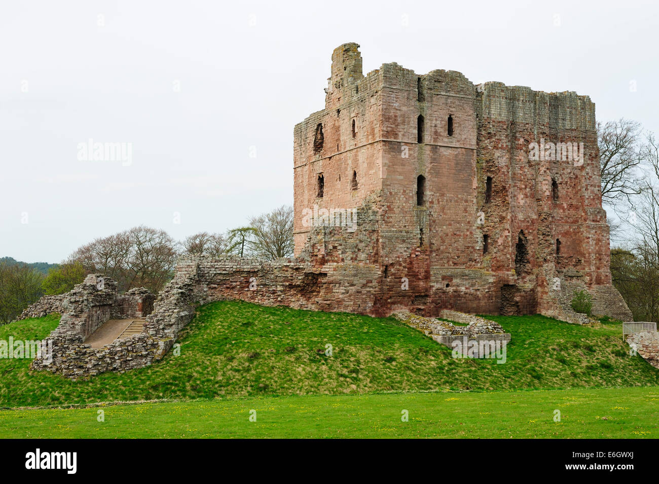 Ruines du château de Norham, Northumberland, England Banque D'Images