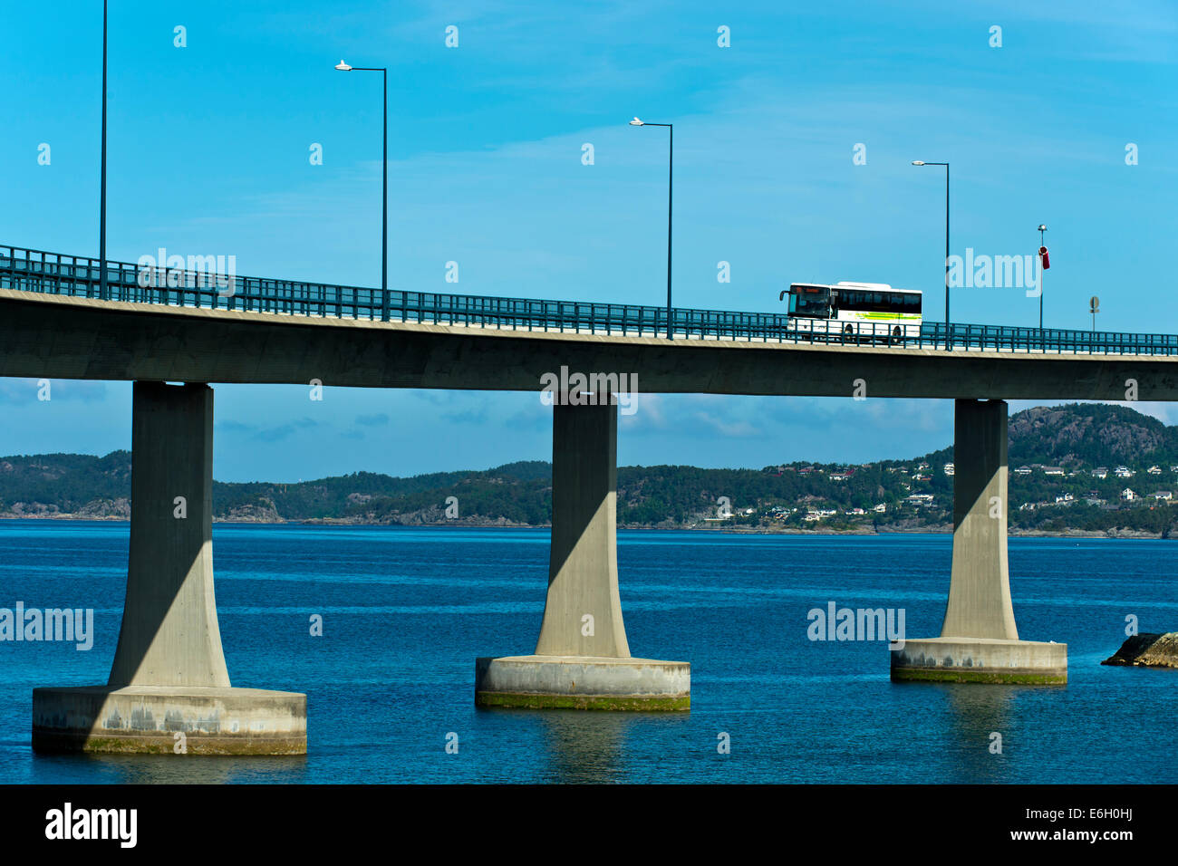 Le pont suspendu Pont Stord ou Stordabrua Digernessundet, de l'autre côté de la La Spezia, Norvège Banque D'Images