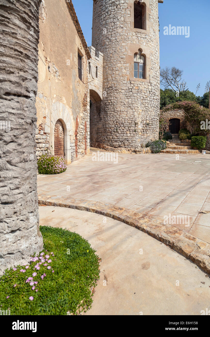 Celler Güell par Antoni Gaudí Garraf Sitges,,Catalogne,Espagne,. Banque D'Images