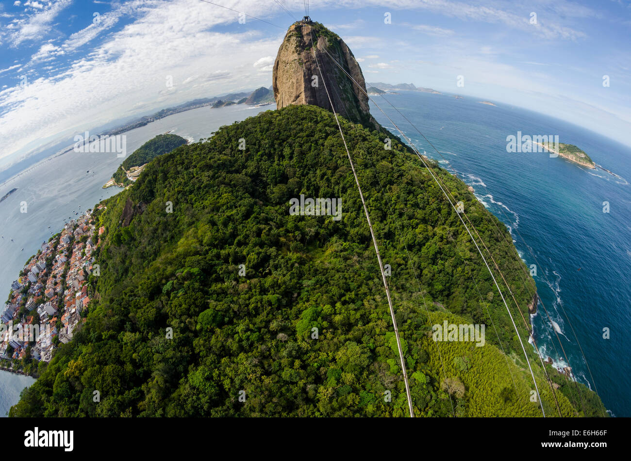 Pão de Açúcar (pain de sucre) et Morro da Urca Banque D'Images