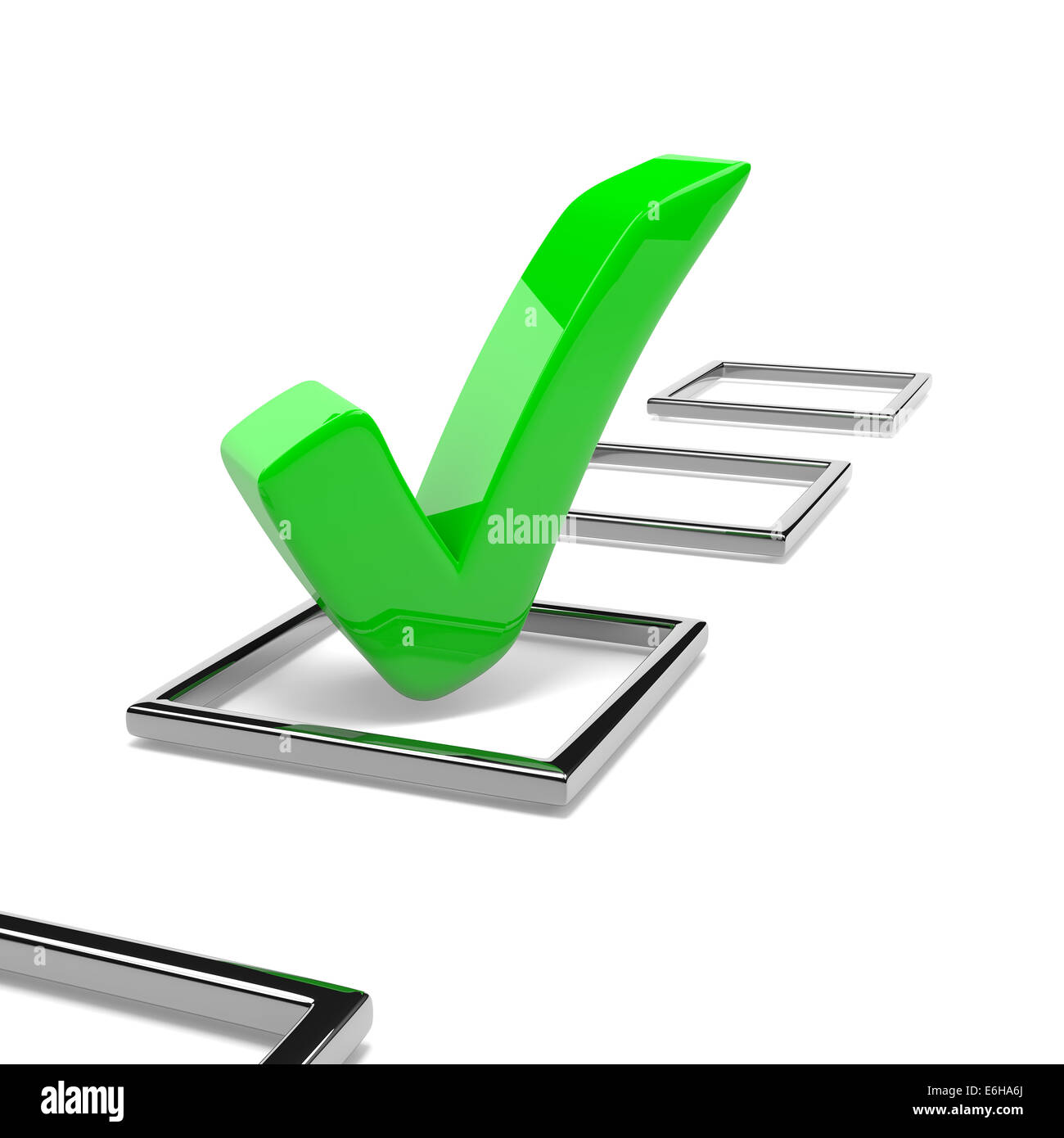 Coche verte sur fond blanc 3D Illustration Banque D'Images