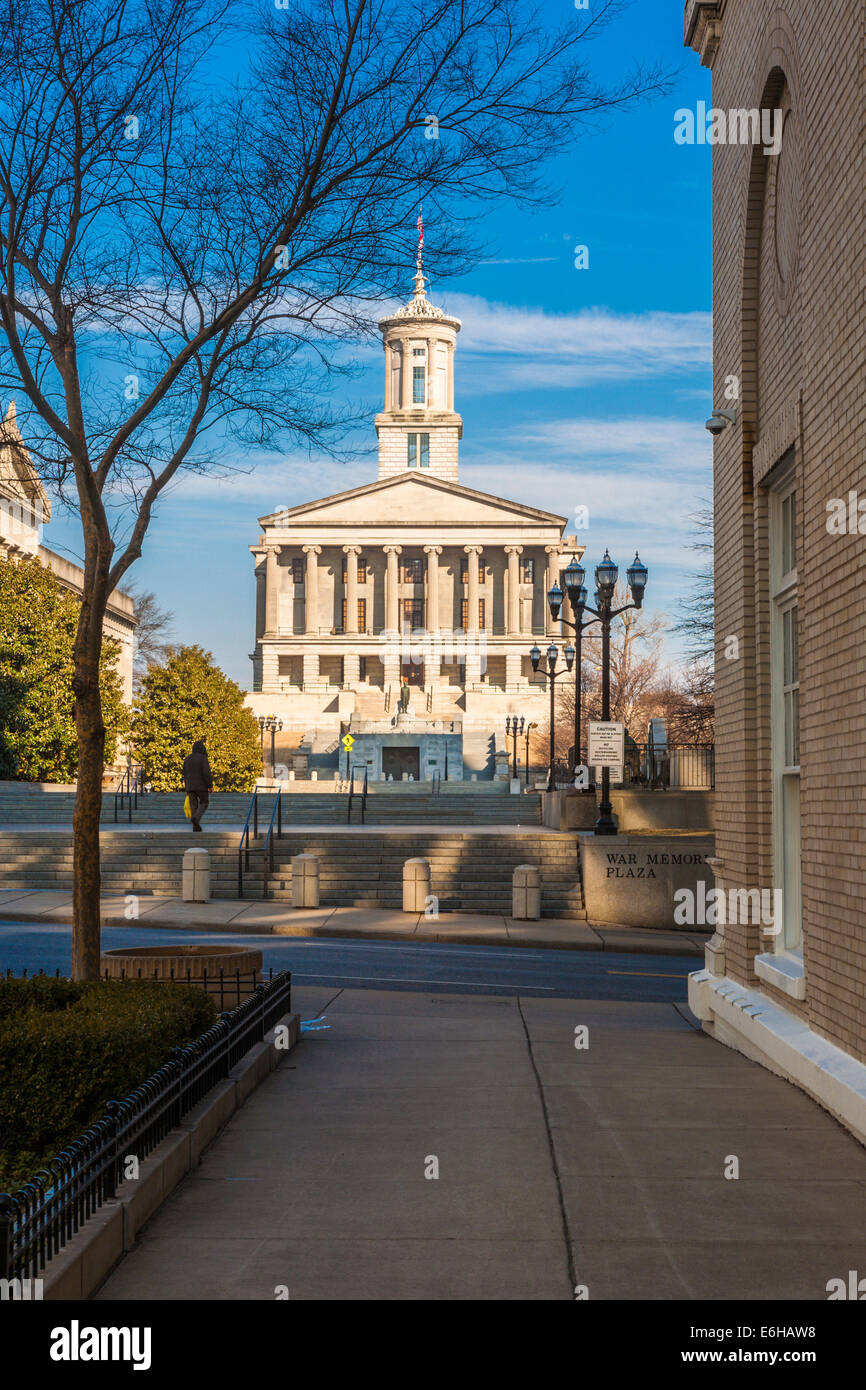 Bâtiment de la capitale de l'État du Tennessee au centre-ville de Nashville, Tennessee Banque D'Images