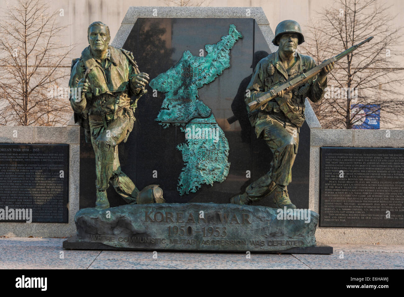 Monument de la guerre de Corée au War Memorial Plaza, au centre-ville de Nashville, Tennessee Banque D'Images