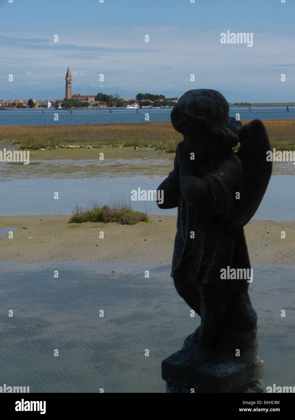 Avis de Burano l'île du monastère de San Francesco dans la lagune de Venise Banque D'Images