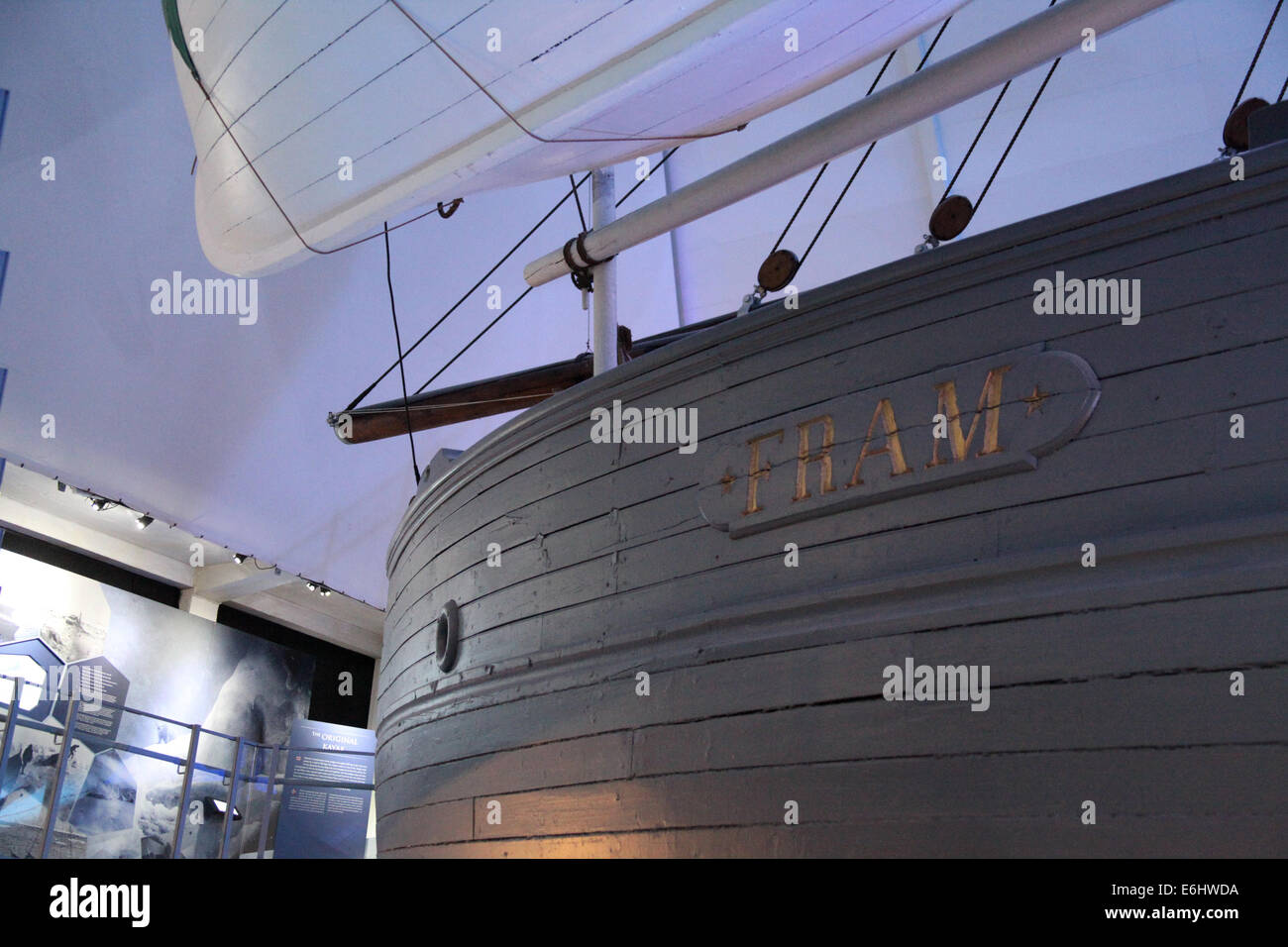 Navire d'expédition polaire FRAM dans le musée norvégien à Oslo Banque D'Images
