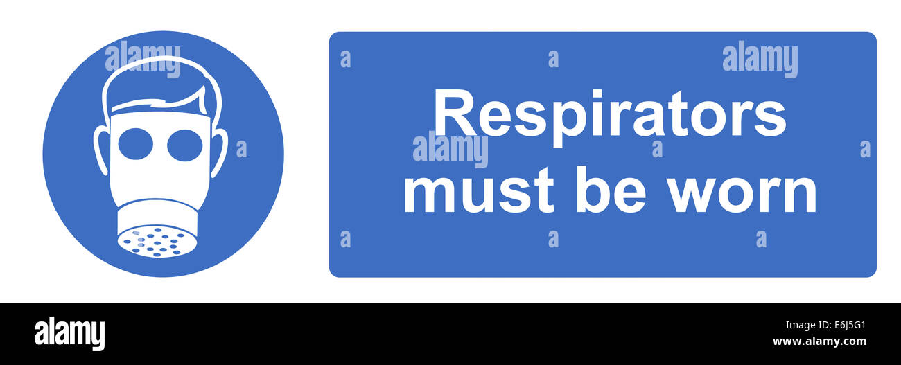 Respirateurs doivent être portés Banque D'Images