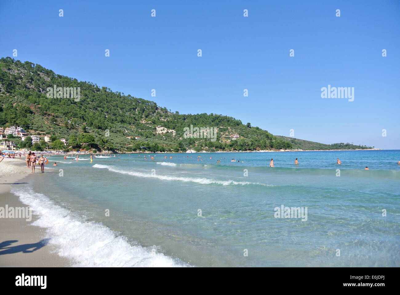 Golden Beach, Thassos, Grèce Banque D'Images