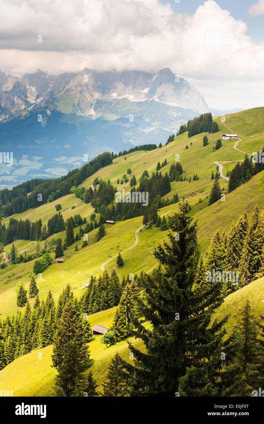 Vue de Kitzbuheler Horn à Kitzbuhel, Autriche Banque D'Images