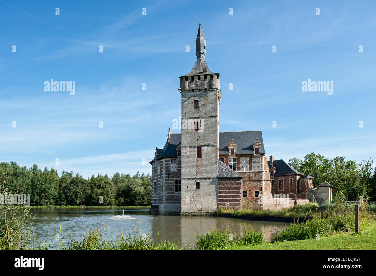 Château de Horst, château fort médiéval flamand à Sint-Pieters-Rode, Aarschot, Brabant flamand, Belgique Banque D'Images