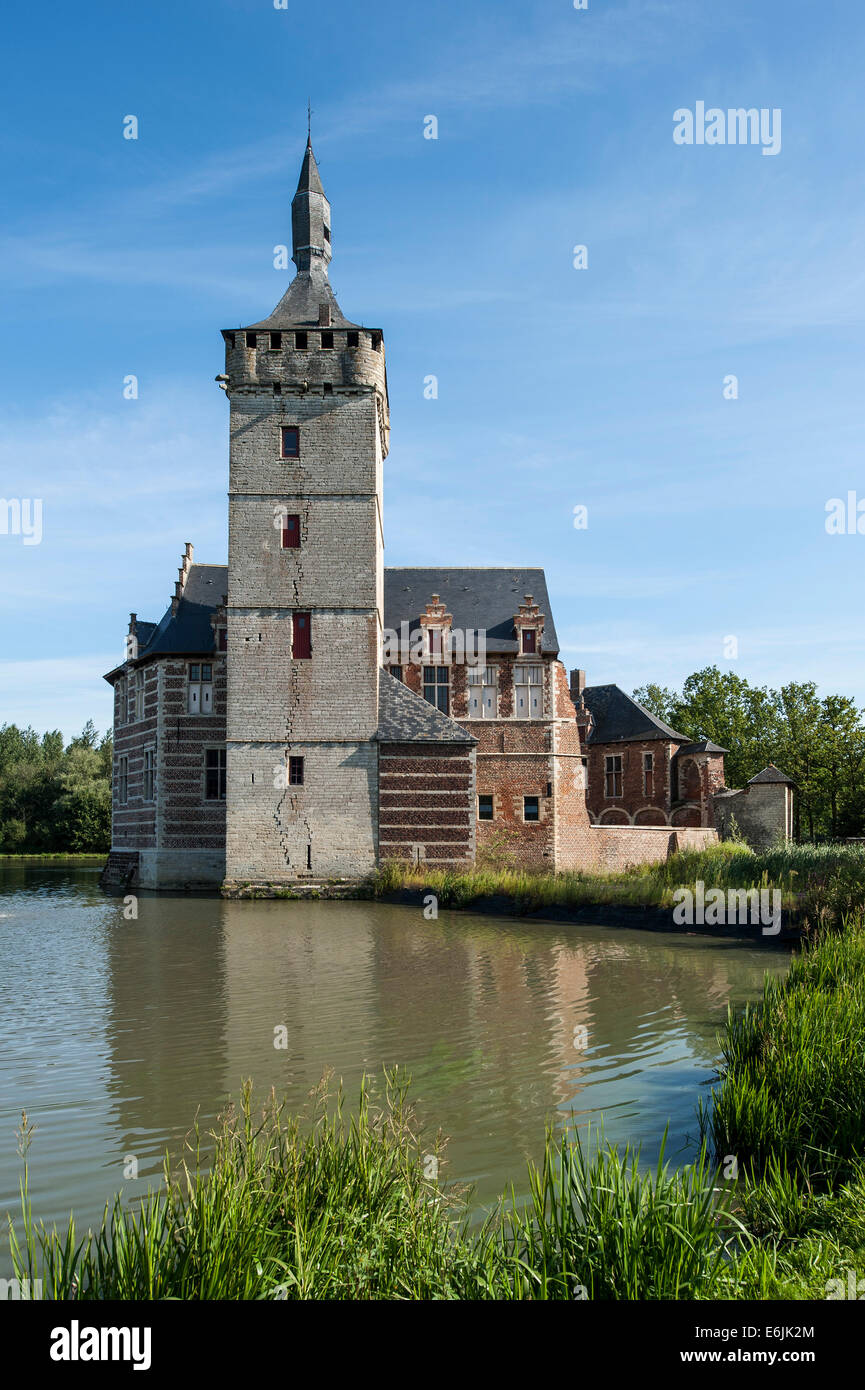 Château de Horst, château fort médiéval flamand à Sint-Pieters-Rode, Aarschot, Brabant flamand, Belgique Banque D'Images