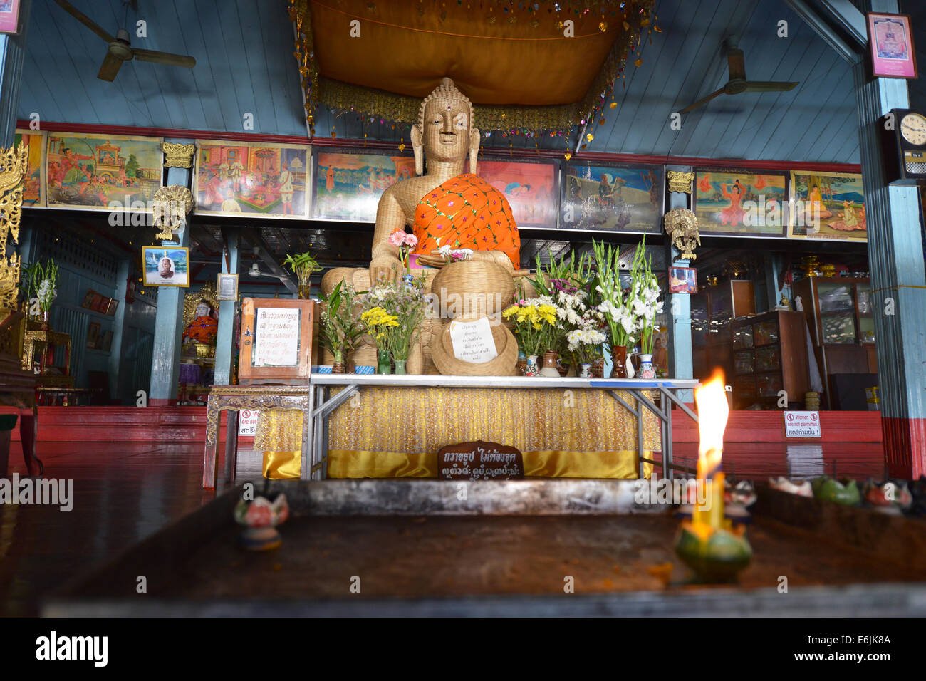 Wat Jong Klang, Mae Hong Son, Thaïlande Banque D'Images