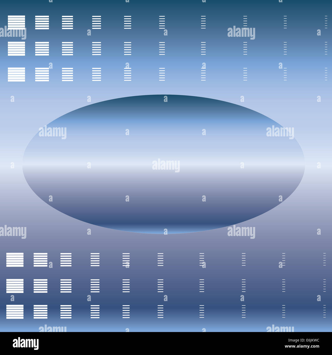 Ellipse résumé l'espace blanc pour le texte sur un fond bleu Banque D'Images