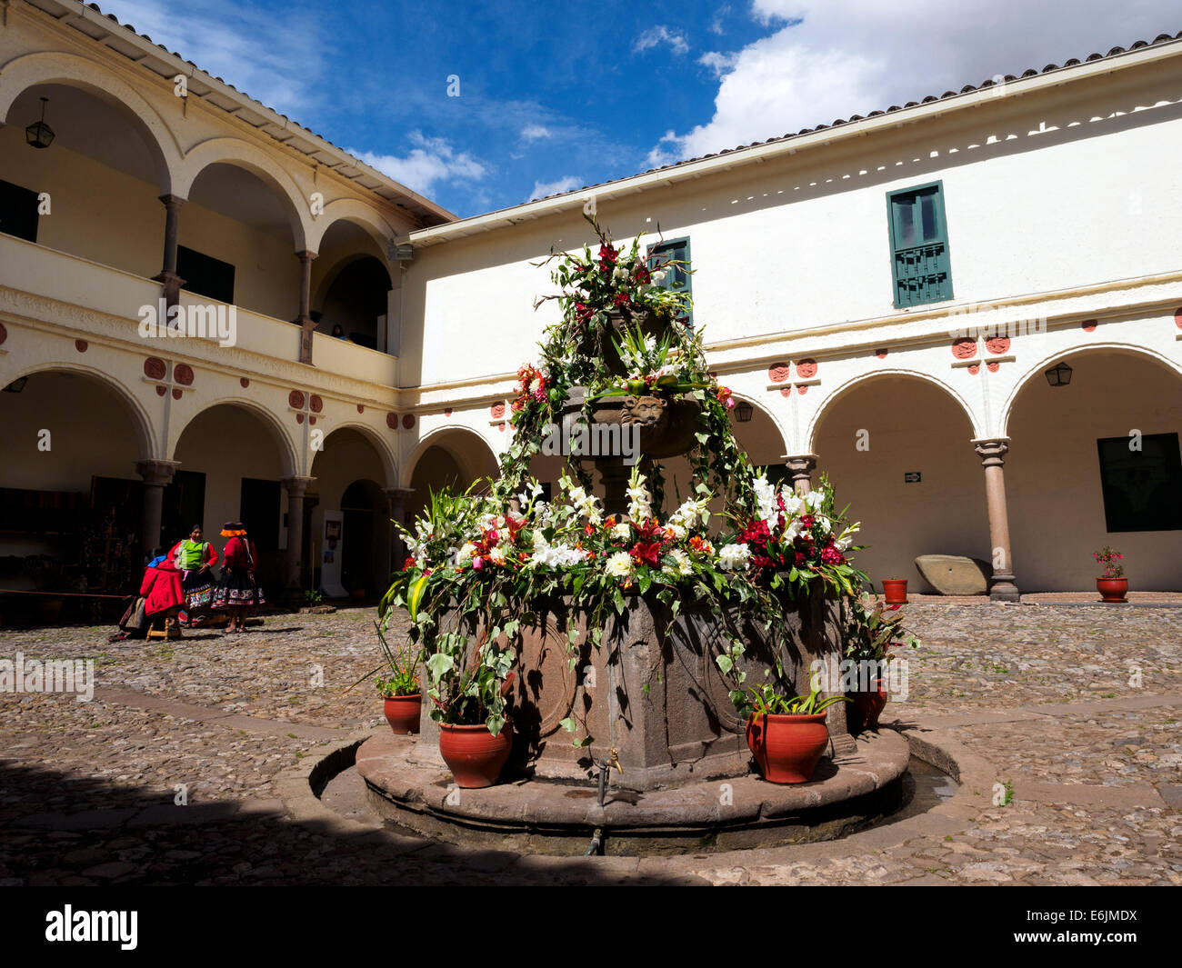 Cour de la Musée des Incas - Cusco, Pérou Banque D'Images