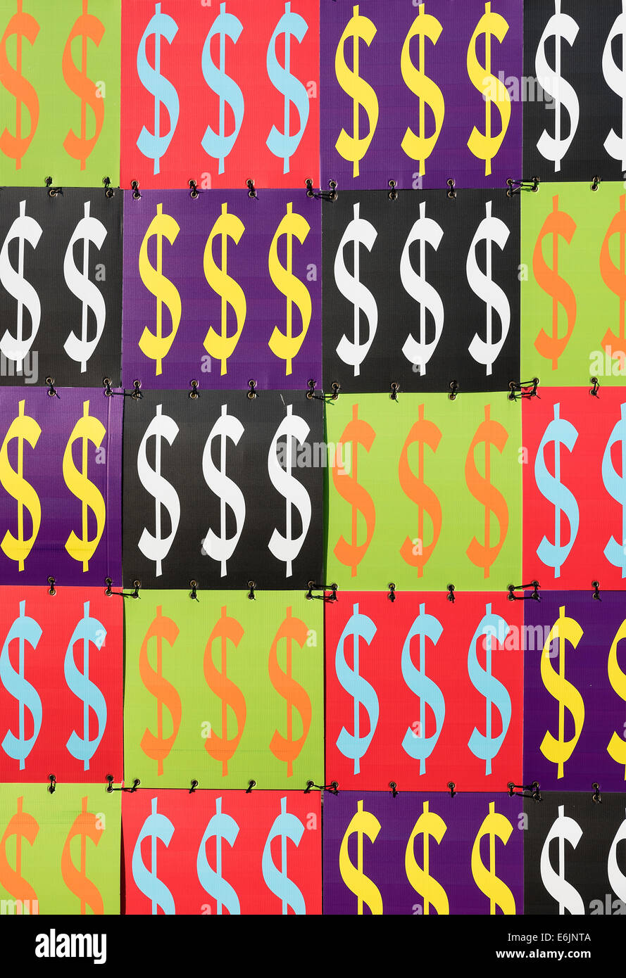 Symboles du dollar. Banque D'Images