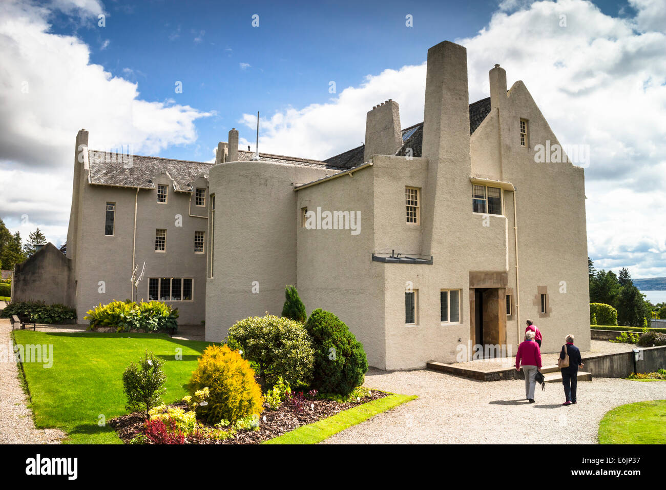 Le Hill House à Helensburgh conçu par Charles Rennie Mackintosh, l'Argyll and Bute, Ecosse. Banque D'Images