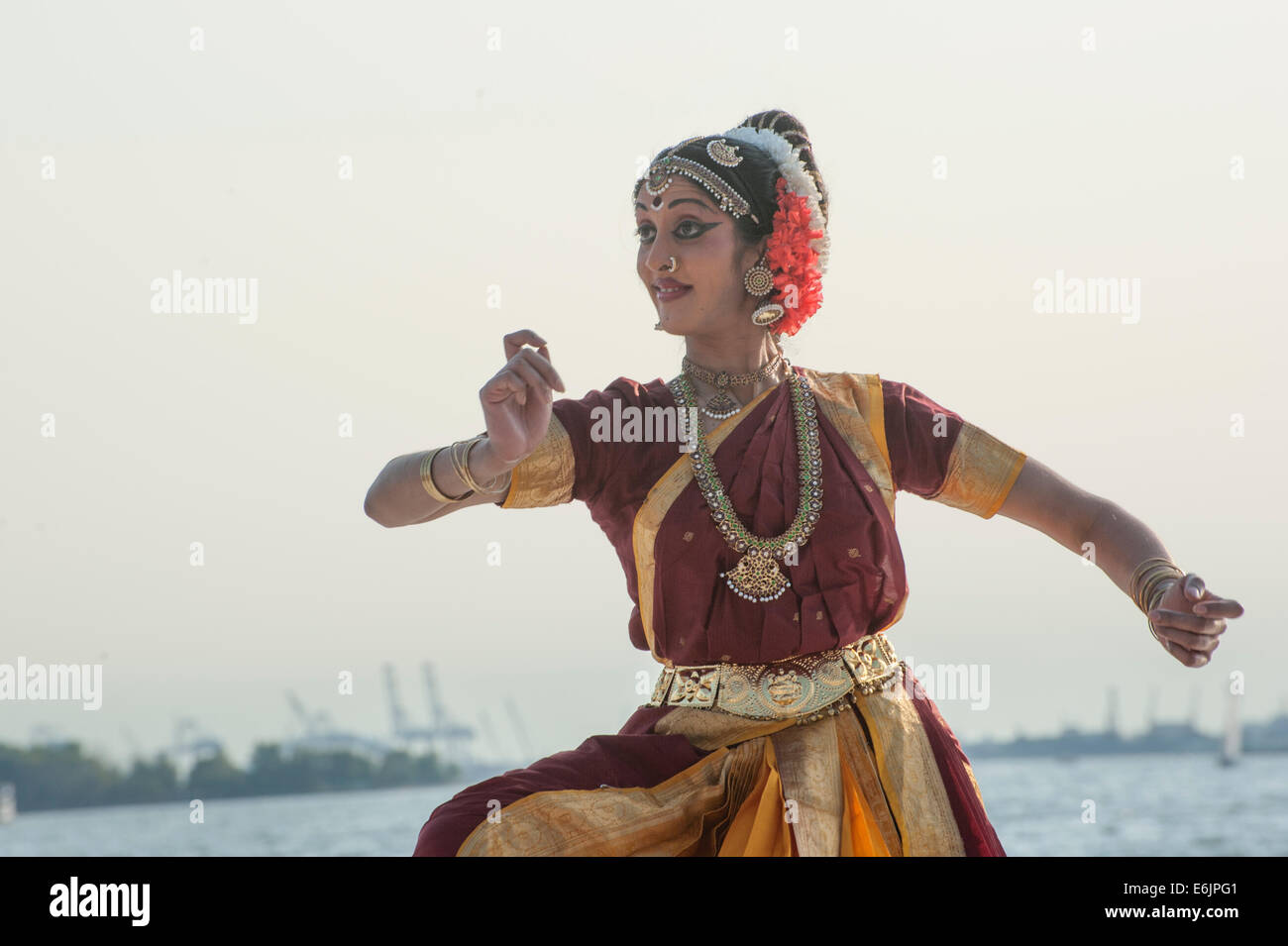Une danse de Lord Ganesha dans le style kuchipudi faisait partie du Festival de la danse indienne au New York's Downtown Dance Festival Banque D'Images