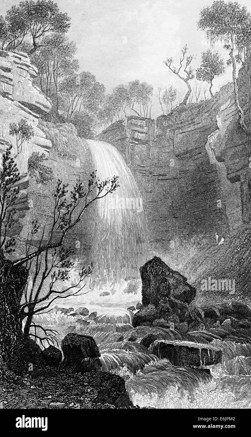 Melincourt Automne, vallée de Neath, Pays de Galles, RU, 1831 Banque D'Images