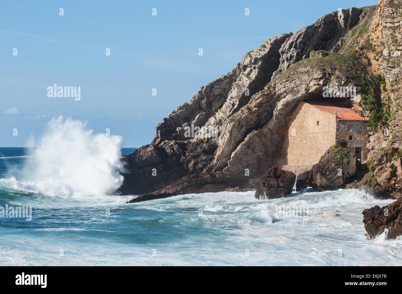 Église en mer Banque D'Images