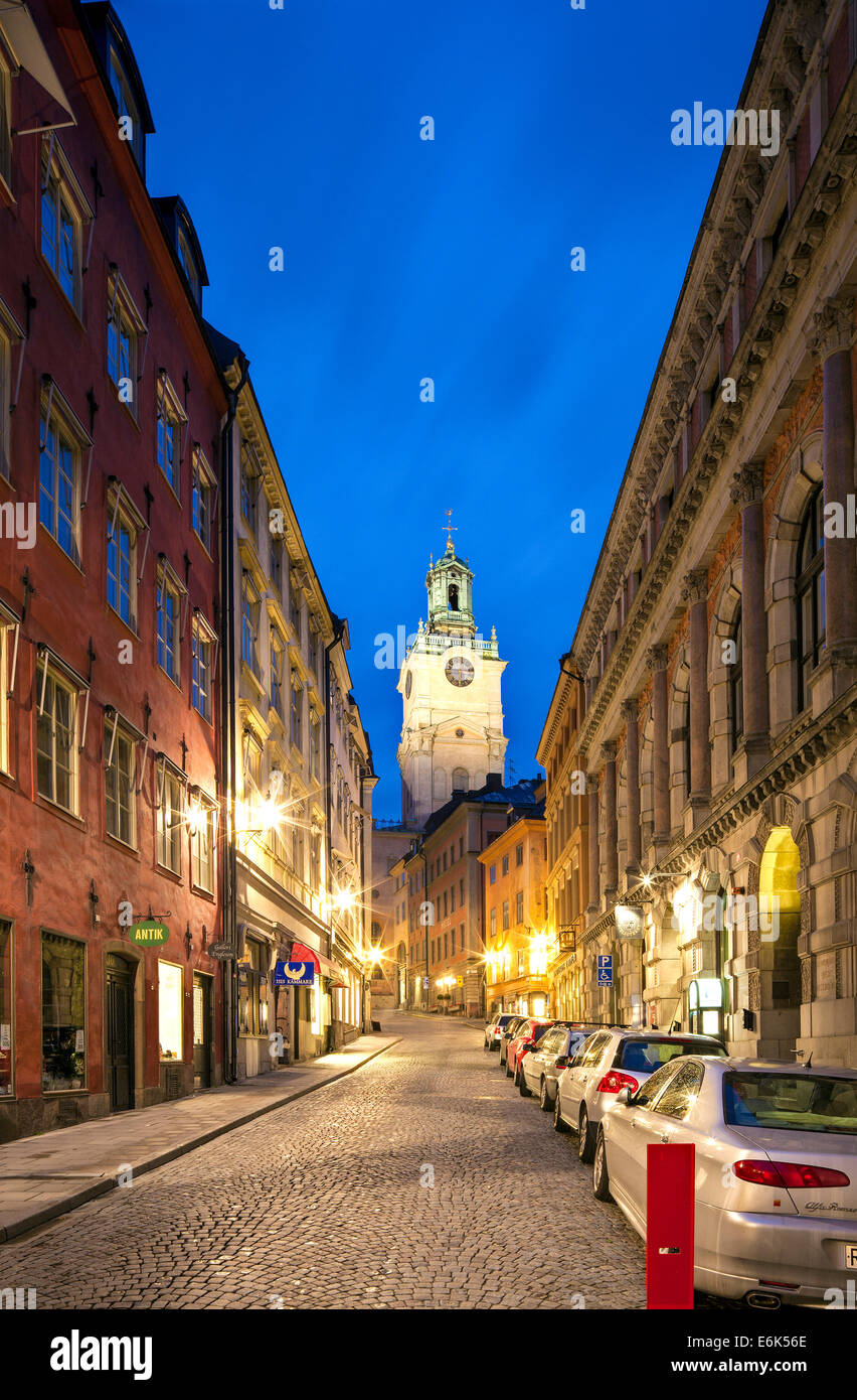Storkyrkan, la grande église, l'église Saint-Nicolas ou Cathédrale, le centre historique de Stockholm, Gamla Stan, Stockholm, Suède Banque D'Images