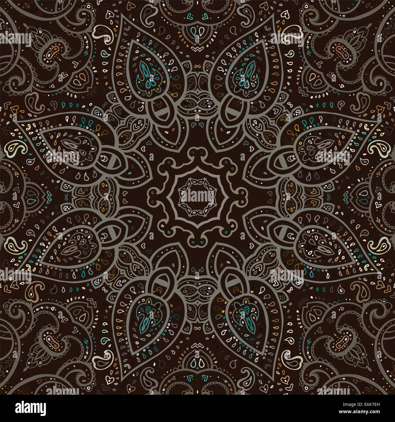 Mandala. Indian motif décoratif. Banque D'Images