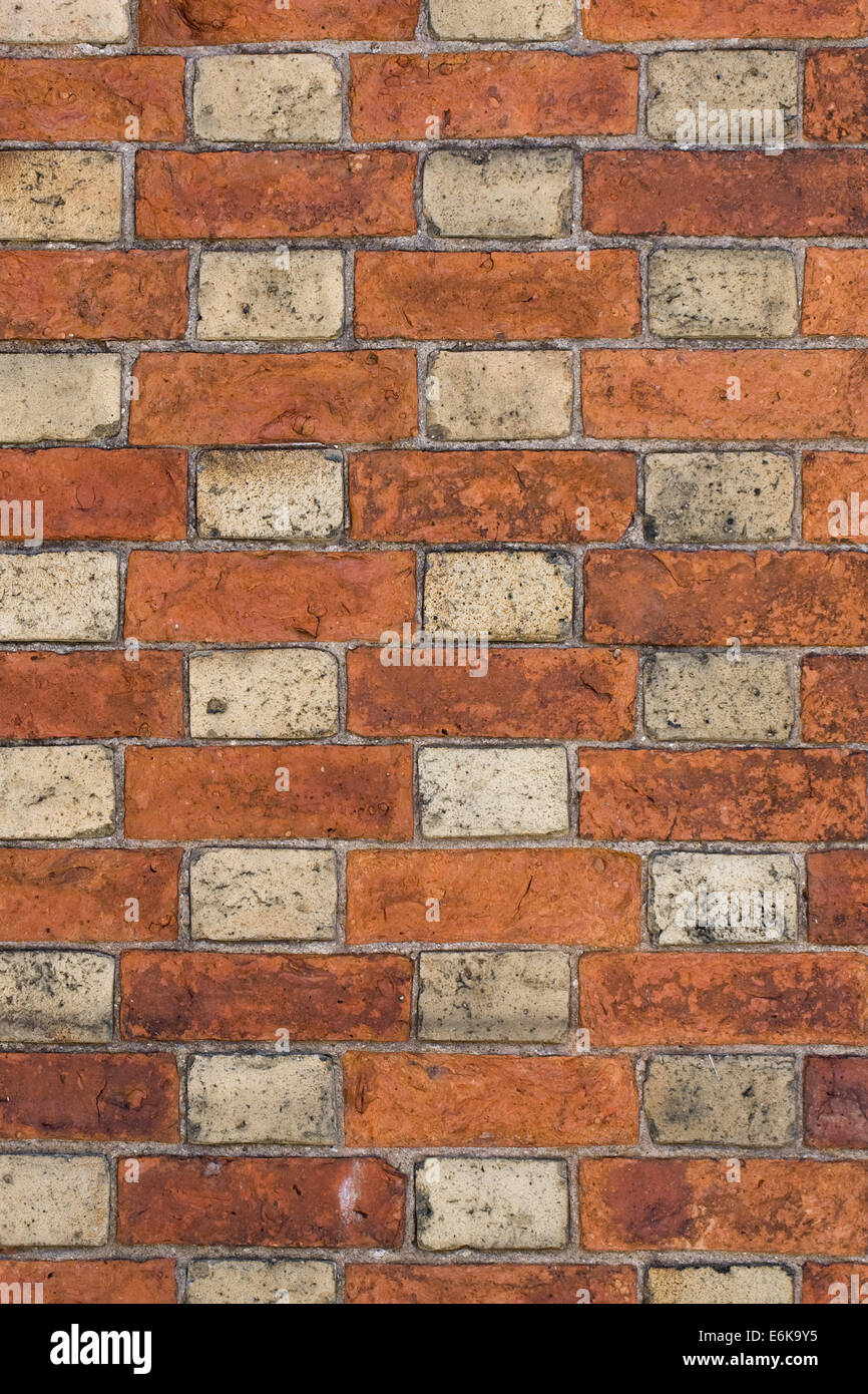 Modèle mur de briques sur un vieux bâtiment victorien. Banque D'Images