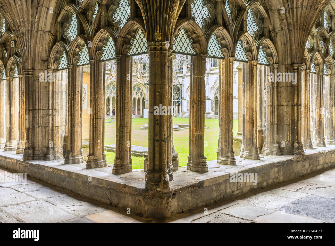 Cloître de la Cathédrale de Canterbury Banque D'Images