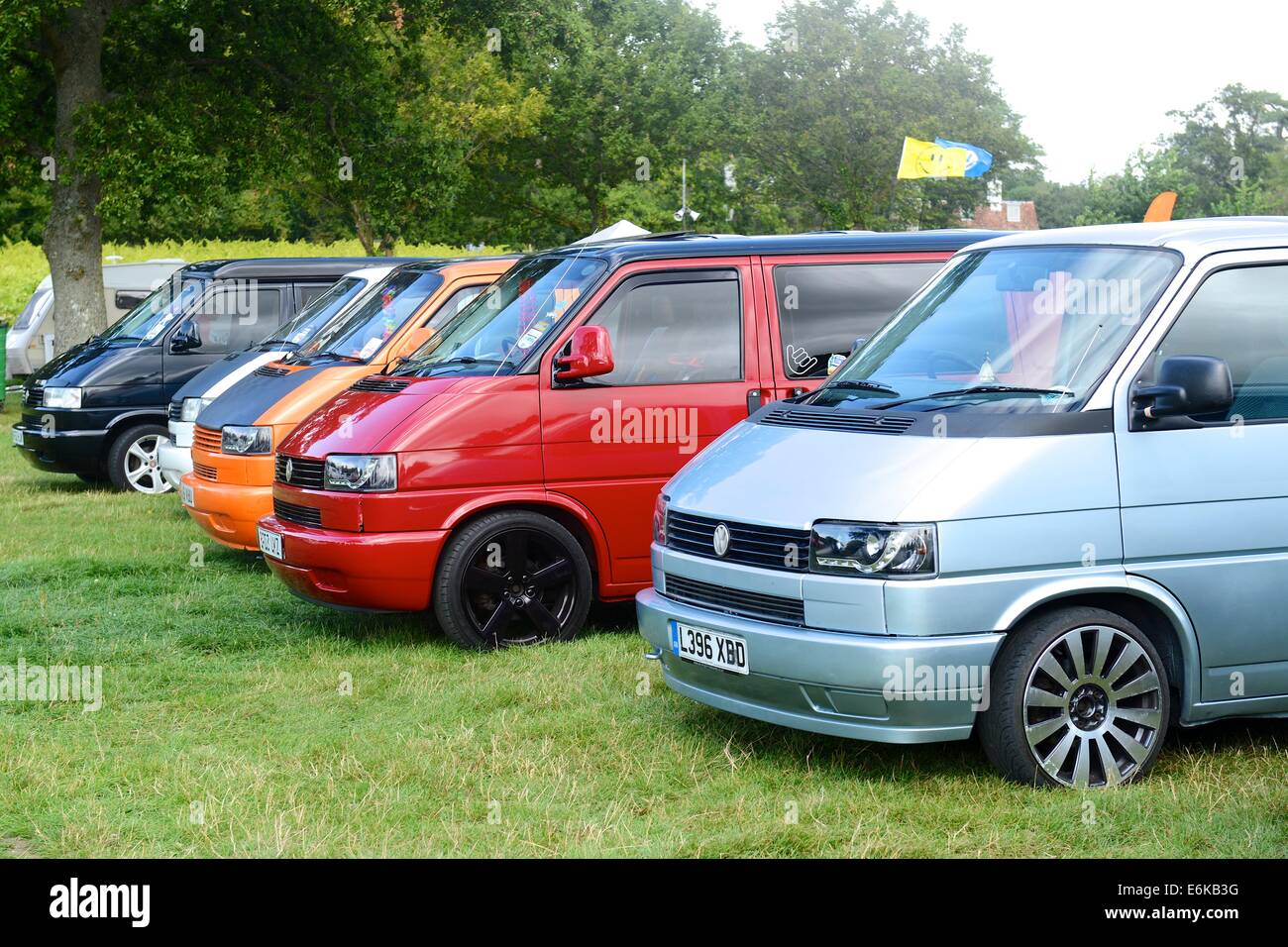 Les transporteurs Volkswagen au National Motor Museum, Beaulieu, Hampshire. 17.08.2014 Banque D'Images