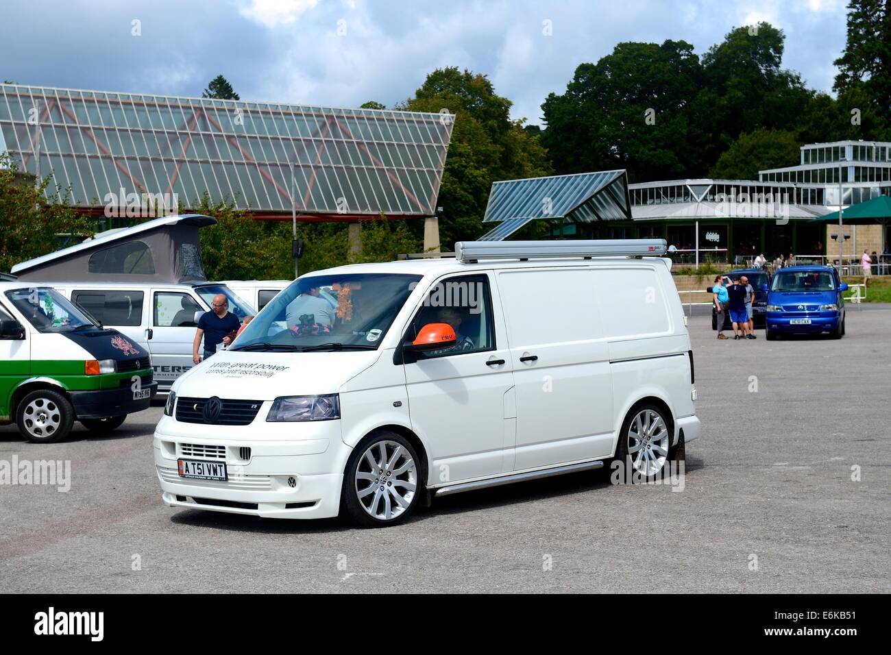 Les transporteurs Volkswagen au National Motor Museum, Beaulieu, Hampshire. 17.08.2014 Banque D'Images