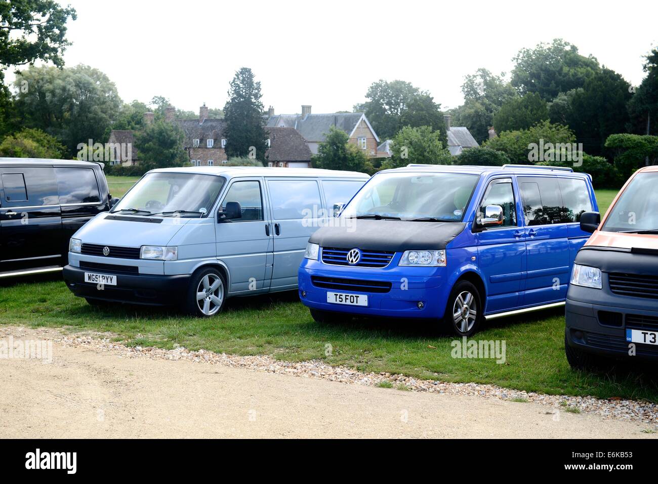 Les transporteurs Volkswagen au National Motor Museum, Beaulieu, Hampshire. 17.08.2014 Banque D'Images
