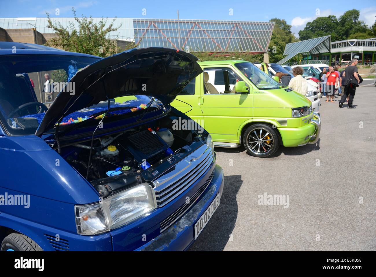 Les transporteurs Volkswagen au National Motor Museum, Beaulieu, Hampshire. 17.08.2014 Banque D'Images