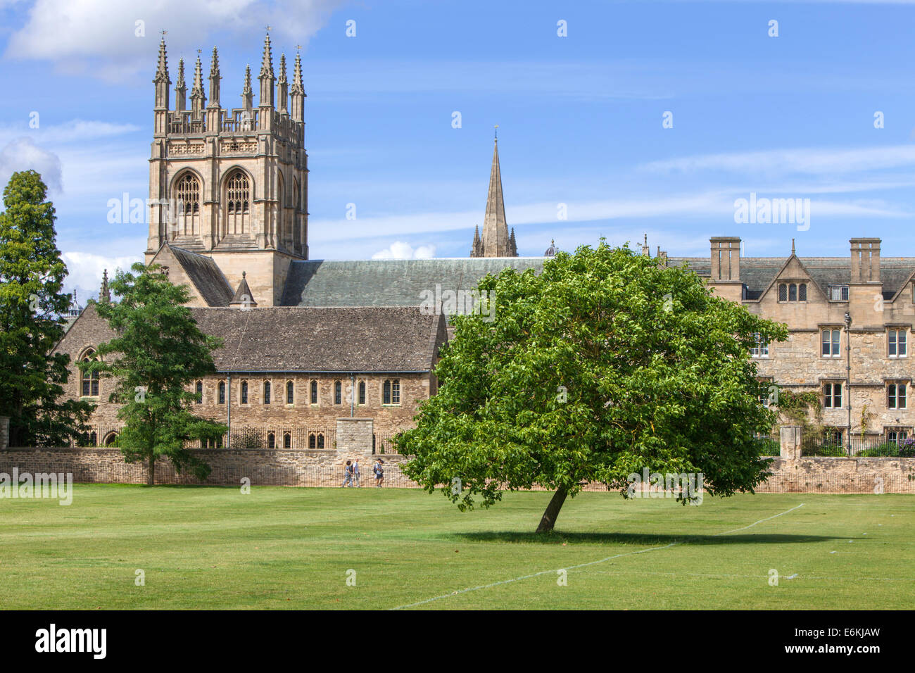 La recherche à travers champ à Merton Merton College d'Oxford, Oxford, Oxfordshire, England, UK Banque D'Images