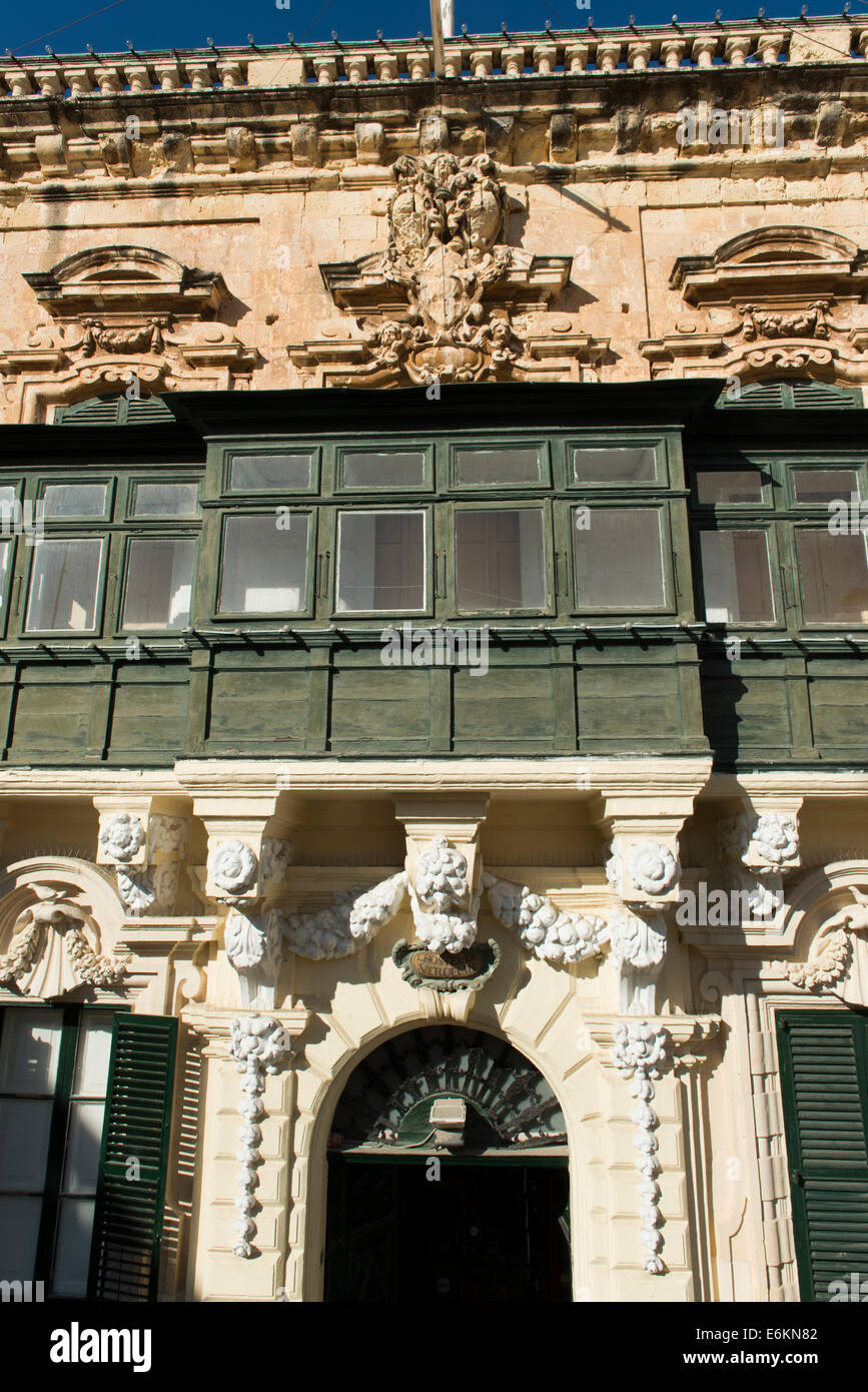L'Hostel de Verdelin, Michael's, restaurant, Rue de l'Archevêque Georges Square, La Valette, Malte Banque D'Images