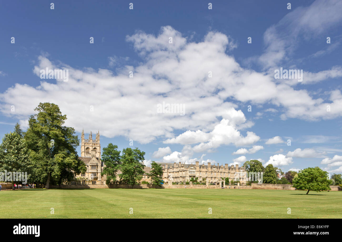 La recherche à travers champ à Merton Merton College d'Oxford, Oxford, Oxfordshire, England, UK Banque D'Images