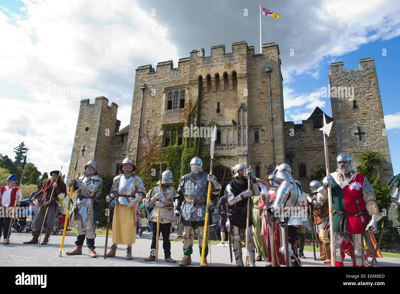 Chevaliers Tudor, Hever Castle, près de Canterbury, Kent, England, UK Banque D'Images