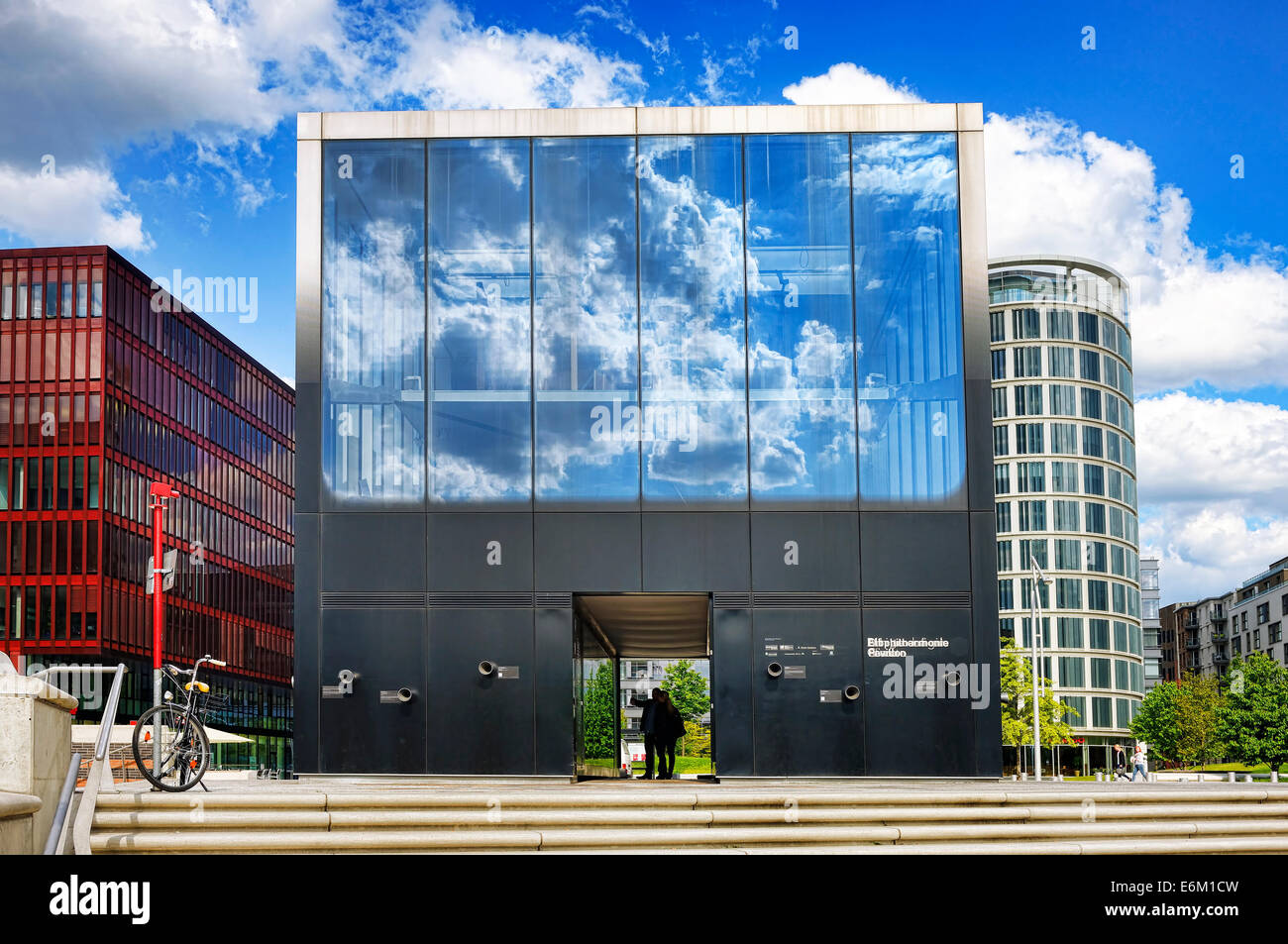 Un Infopavillon Elbphilharmonie den Magellan-Terrassen dans der Hafencity von Hamburg, Deutschland, Europa Banque D'Images