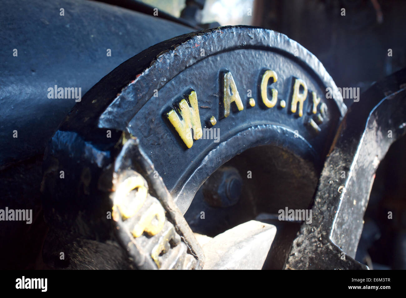 Le régulateur sur l'ouest de l'Australie (Chemins de fer de WAGR) locomotive G118 - une locomotive Classe 'G' Banque D'Images
