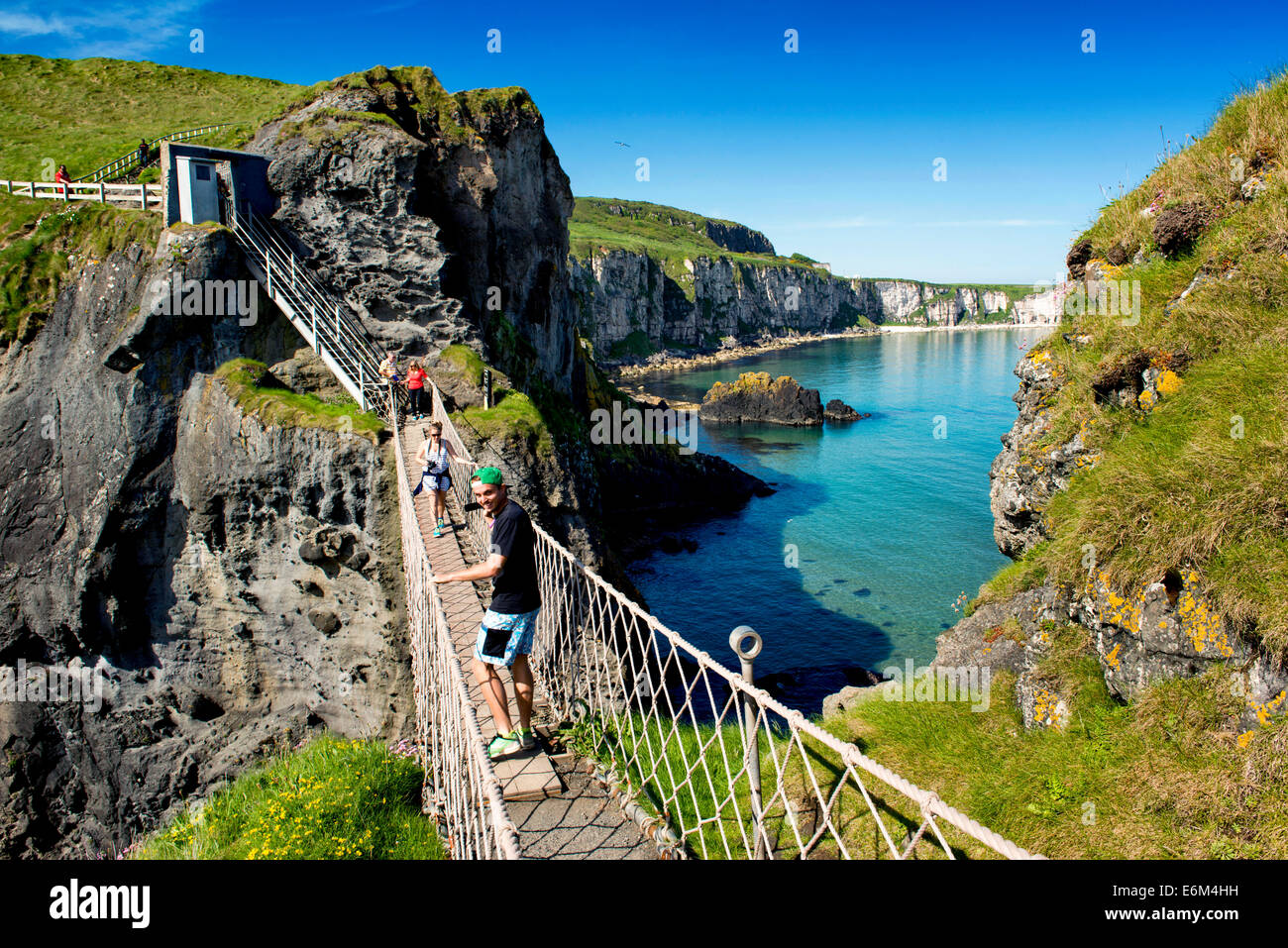 Carrick-a-rede, co Antrim, en Irlande du Nord, Banque D'Images