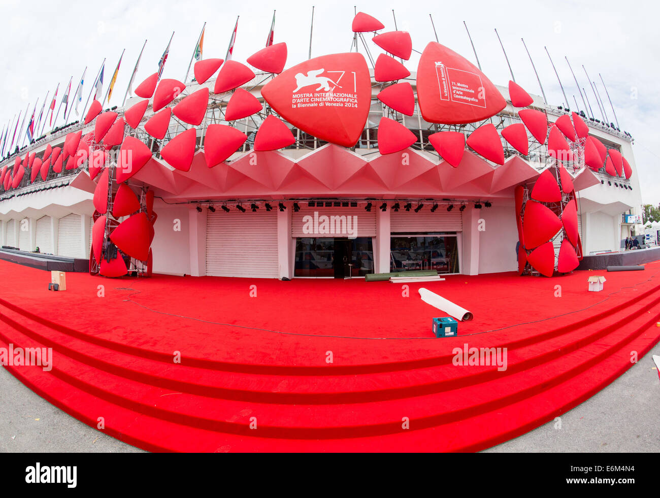 PALAZZO DEL CINEMA FESTIVAL DE VENISE VUES GÉNÉRALES 71E FESTIVAL DU FILM DE VENISE LIDO Venise ITALIE 26 Août 2014 Banque D'Images