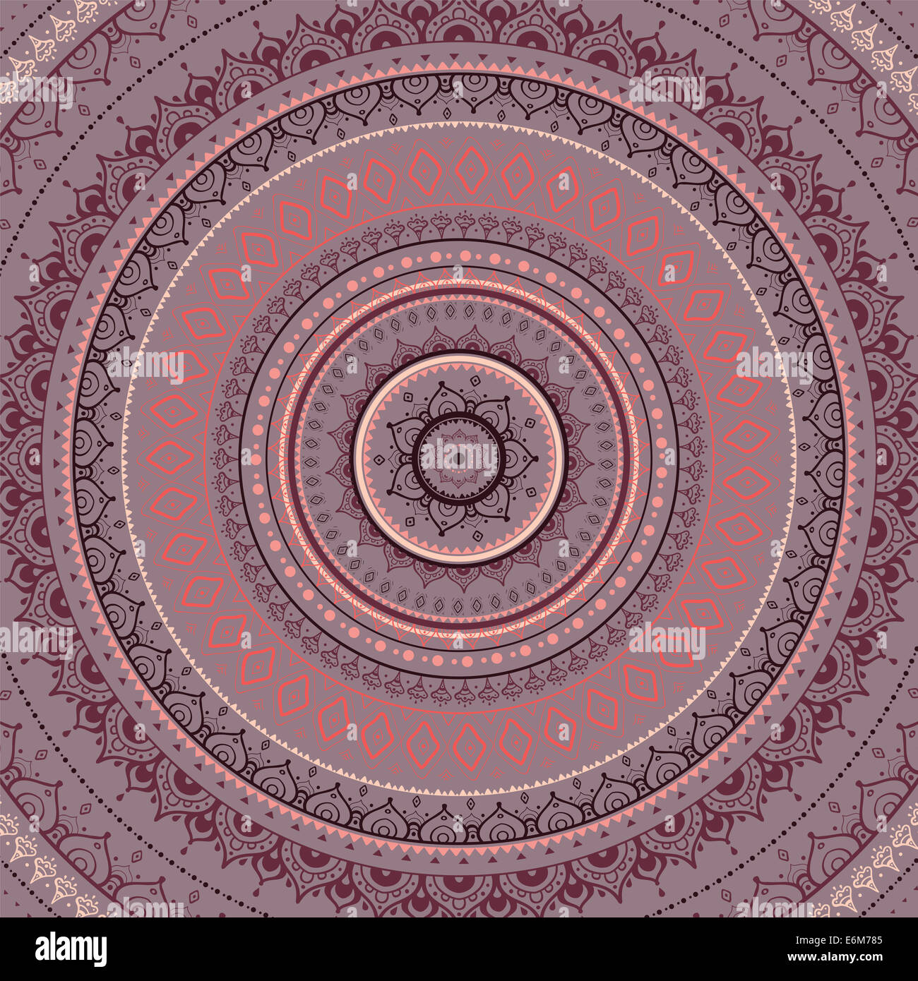 Mandala. Indian motif décoratif. Banque D'Images