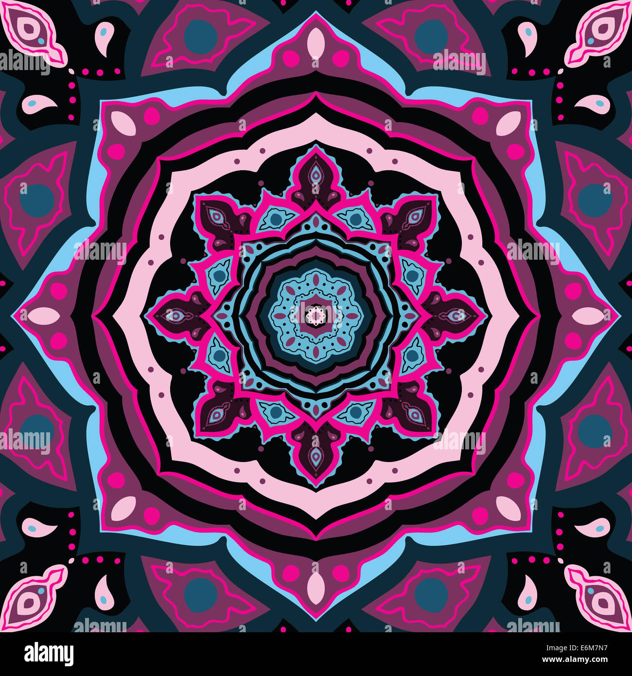 Mandala. Indian motif décoratif. Banque D'Images