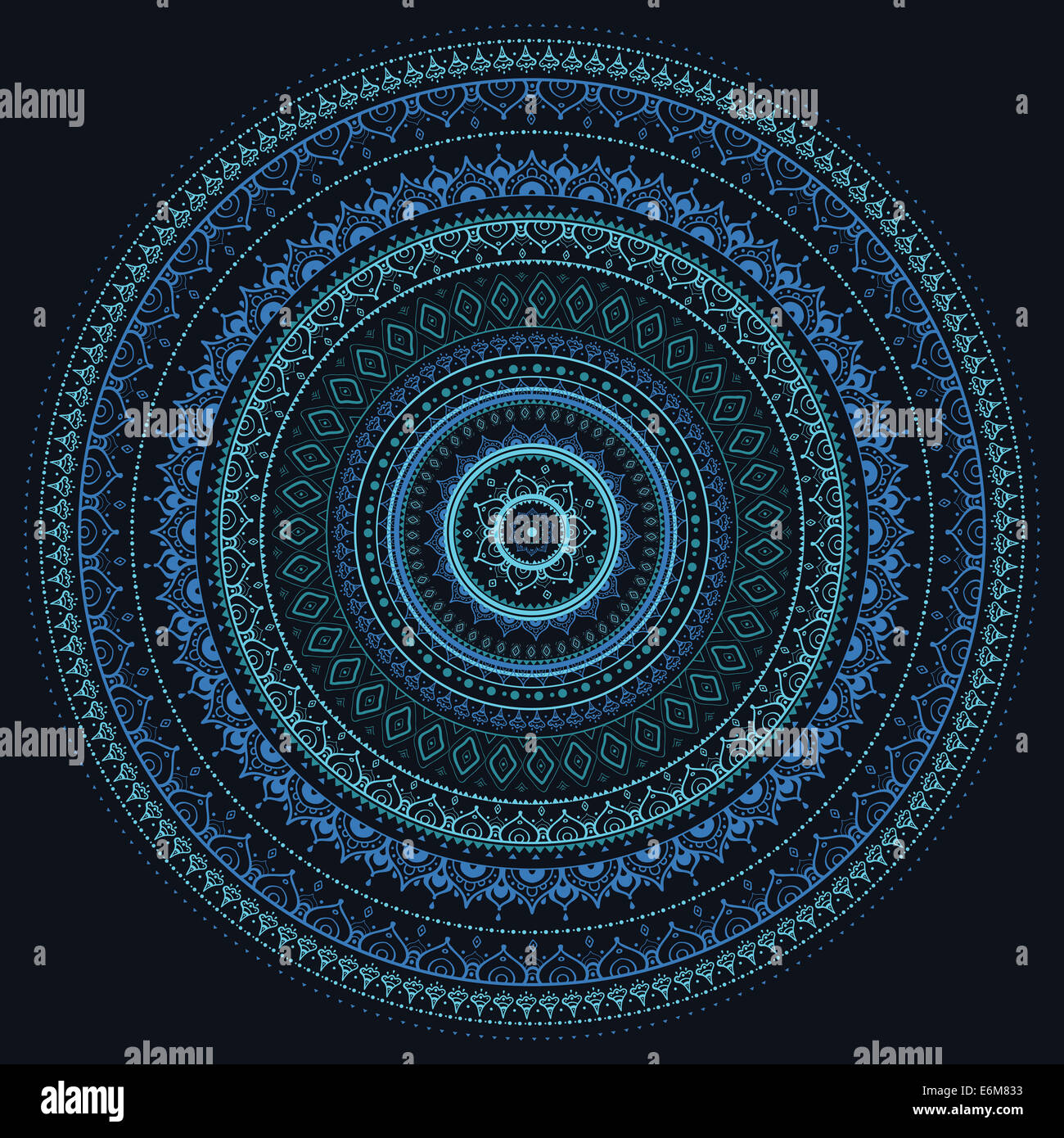 Mandala. Indian motif décoratif. Banque D'Images