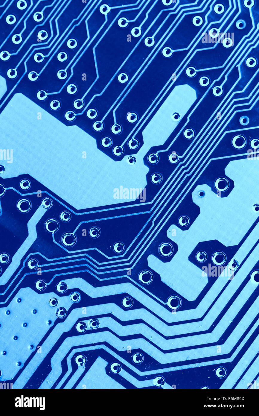 Circuit bleu macro, peut être utilisé comme arrière-plan Banque D'Images