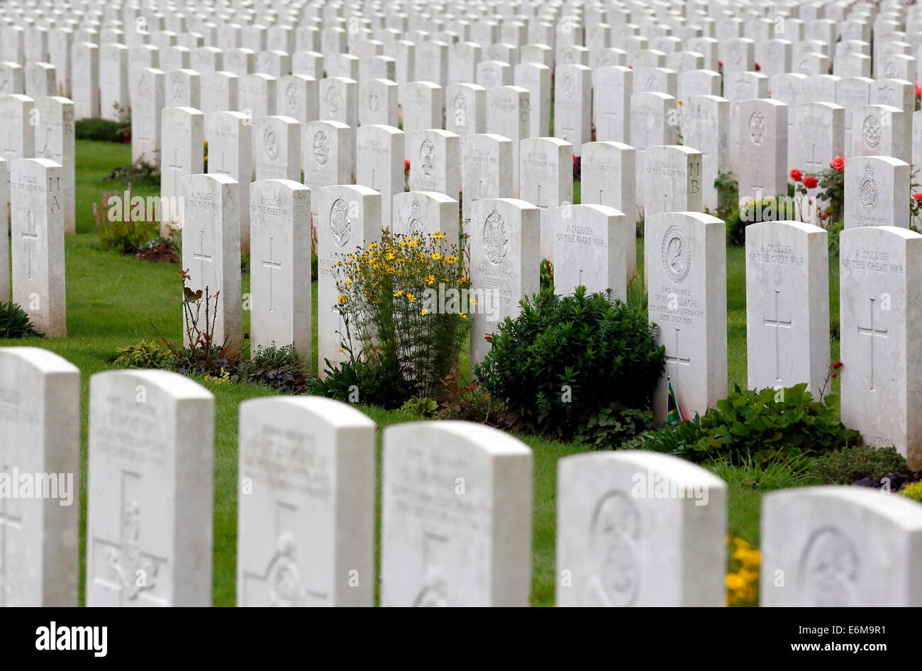 Delville Wood Cemetery Somme Banque D'Images