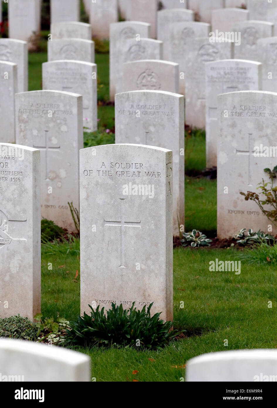 Somme Delville Wood Cemetery Banque D'Images