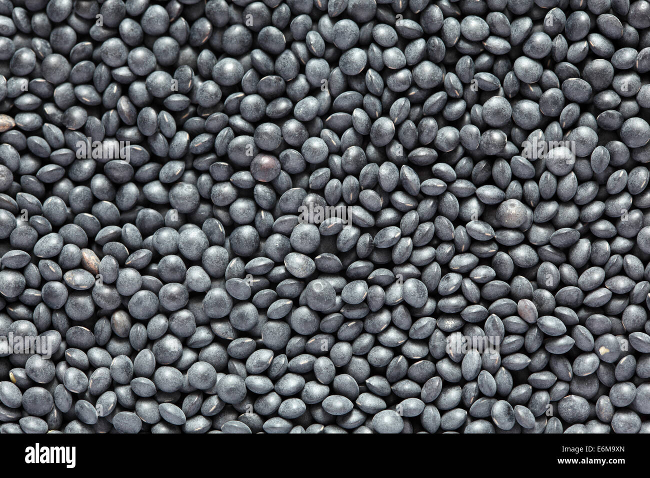 Lentilles beluga noir arrière-plan. Close-up. Banque D'Images