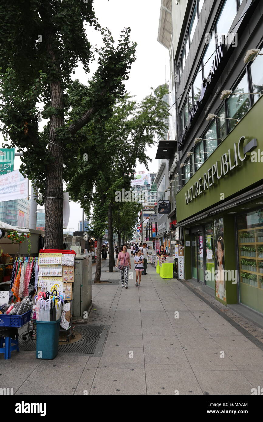 Avec la Rue de Dongdaemun, Seoul, Corée du Sud Banque D'Images