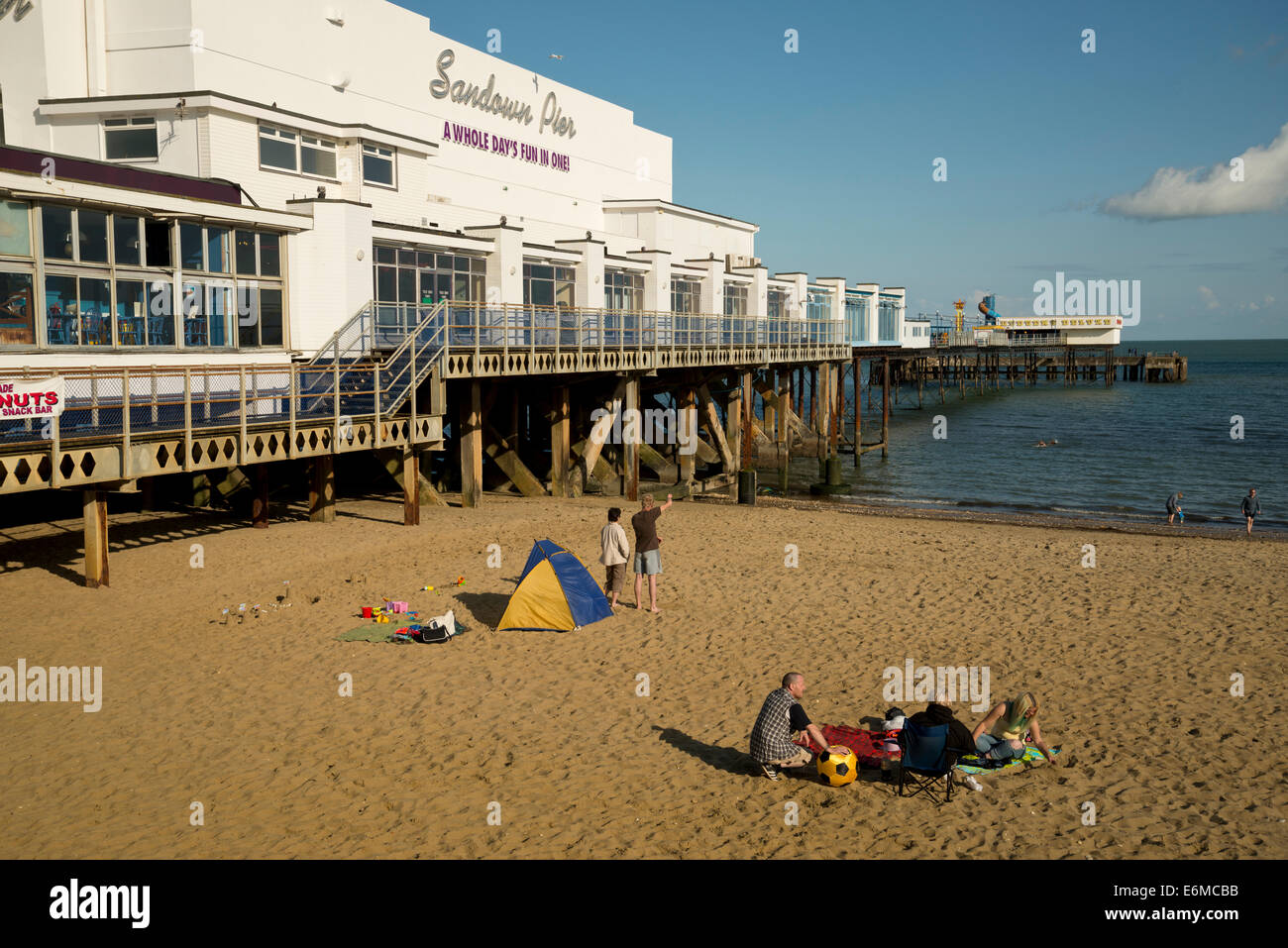 Jetée de Sandown, Isle of Wight, Angleterre, Royaume-Uni. Banque D'Images