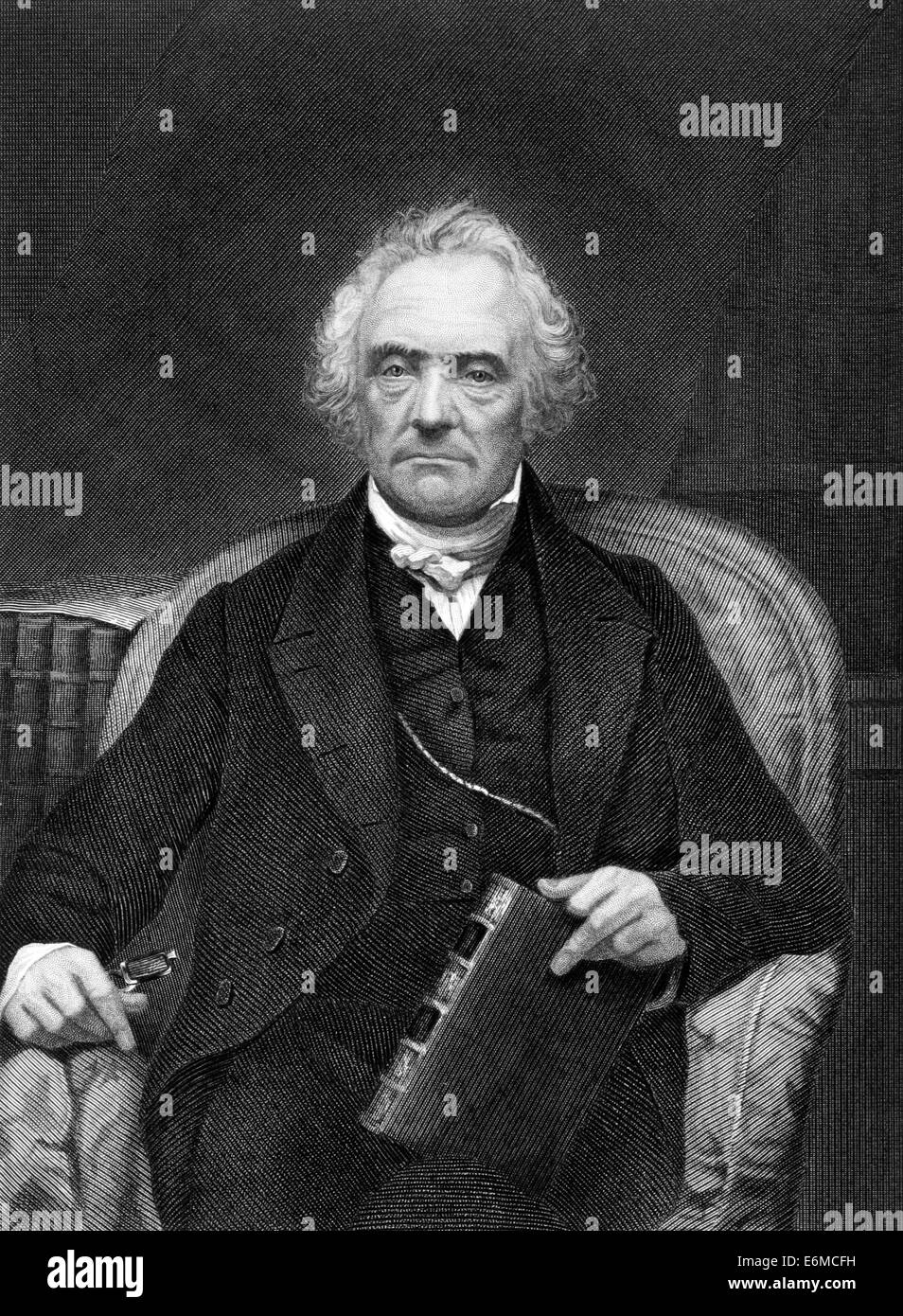 Thomas Chalmers (1780-1847) gravure sur de 1873. Le ministre écossais, professeur de théologie et économiste politique Banque D'Images