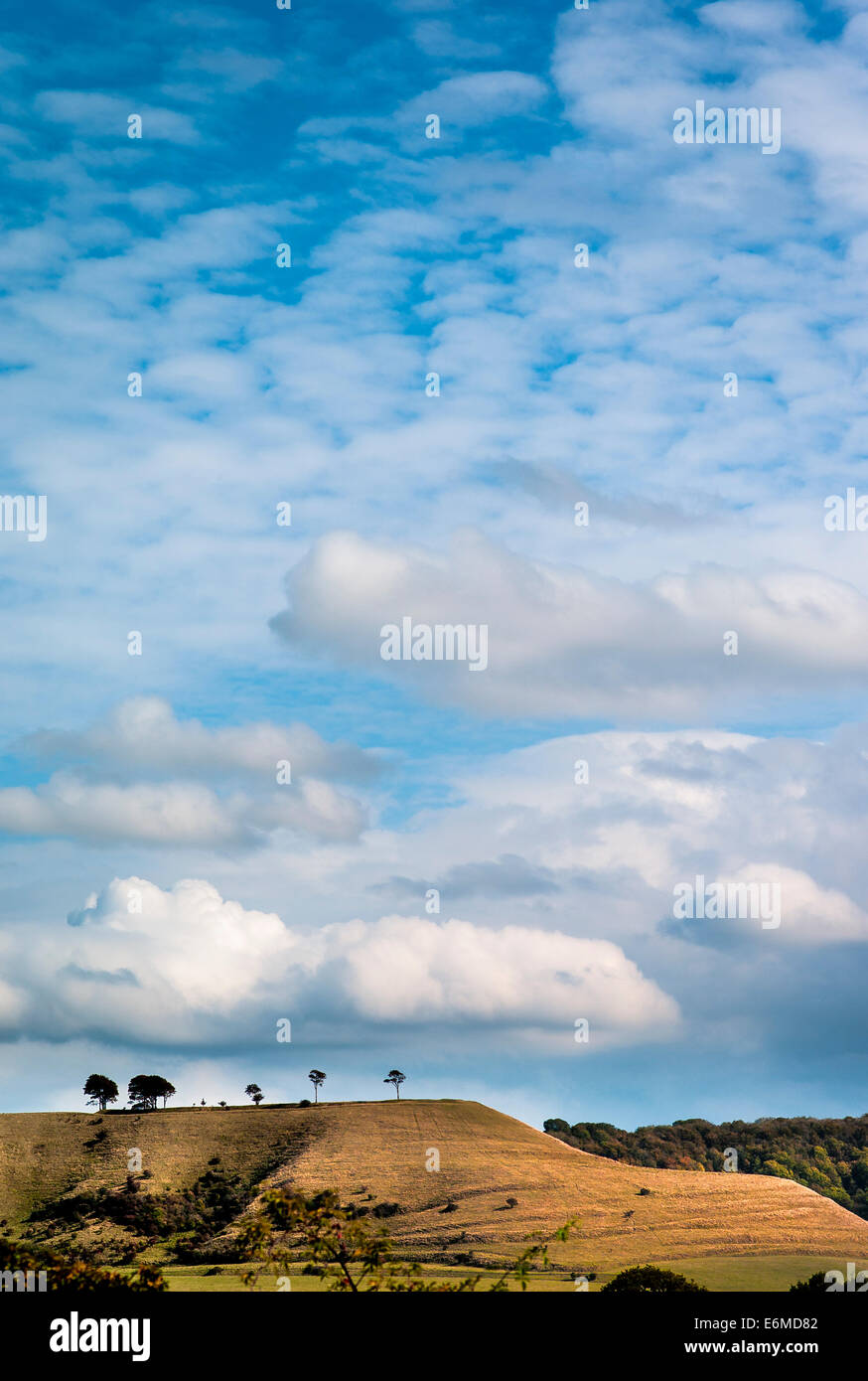 Un ciel au Wiltshire North Wessex Downs près de Devizes UK Banque D'Images