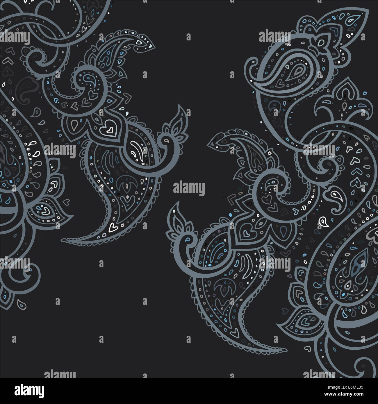 Arrière-plan de Paisley. Ornement dessiné à la main. Banque D'Images